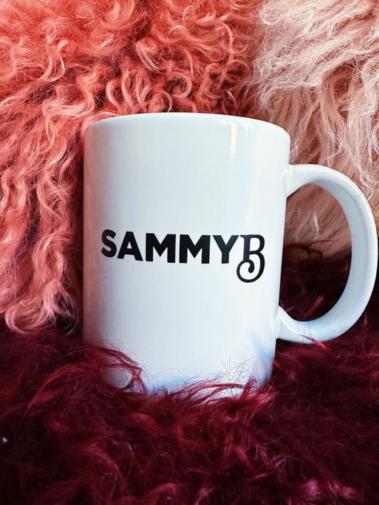 SAMMYB MUG WHITE W BLACK